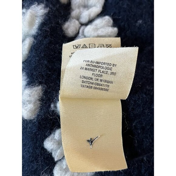 Sleeping On Snow XS Wool Blend Blue Fair Isle Open Cardigan Sweater - Picture 10 of 12